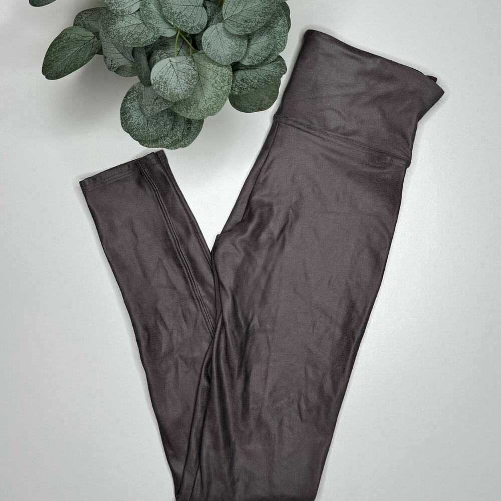 SPANX | Purple Faux Leather Leggings